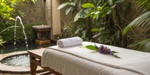 A professional medical room prepared for a non-surgical vaginal rejuvenation treatment.