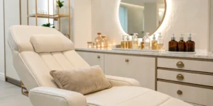 Professional clinic room for dermal fillers, where photos are taken to document side effects.