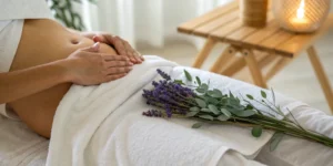 A woman's stomach, a common subject in body contouring before and after pictures.