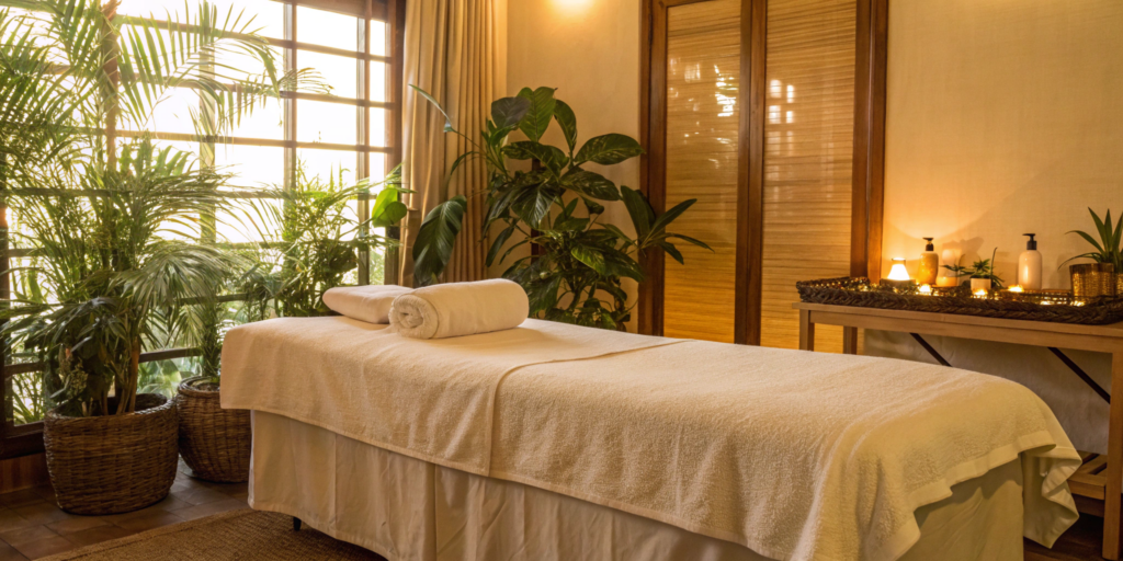 A professional treatment room for a HydraFacial, considering the benefits and side effects.