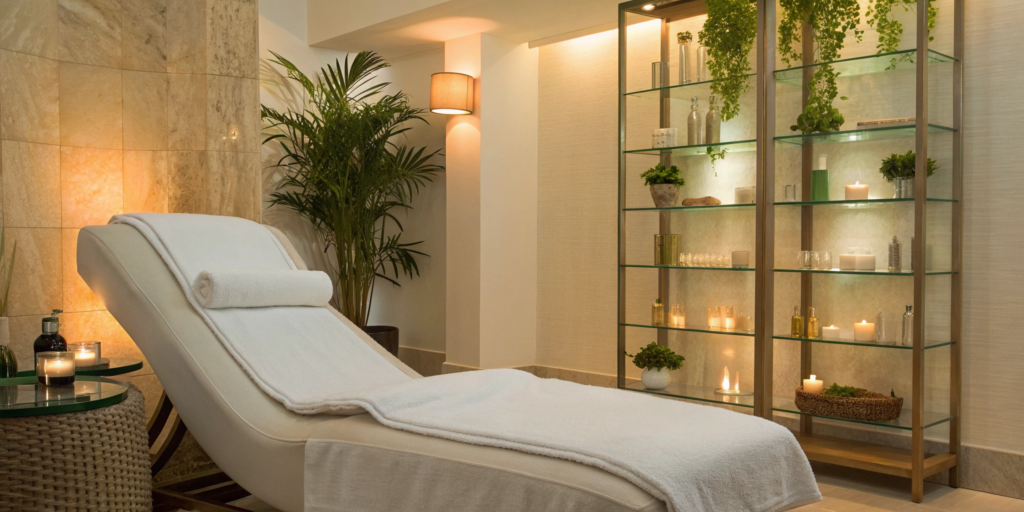 A clean treatment room, showing the quality that determines the Hydrafacial cost.