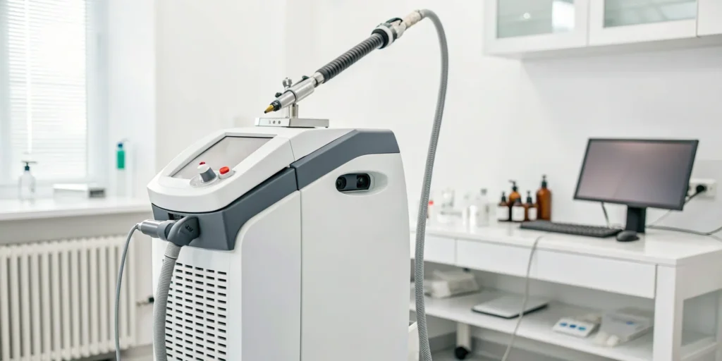 A physician performing the new Alma Duo laser treatment for ED.