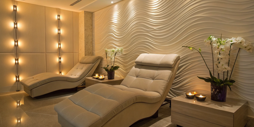 A calm and modern clinic room set up for a laser vaginal rejuvenation treatment.
