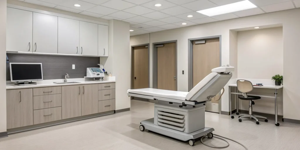 A PRP treatment clinic, where equipment and quality are key factors in the final cost.