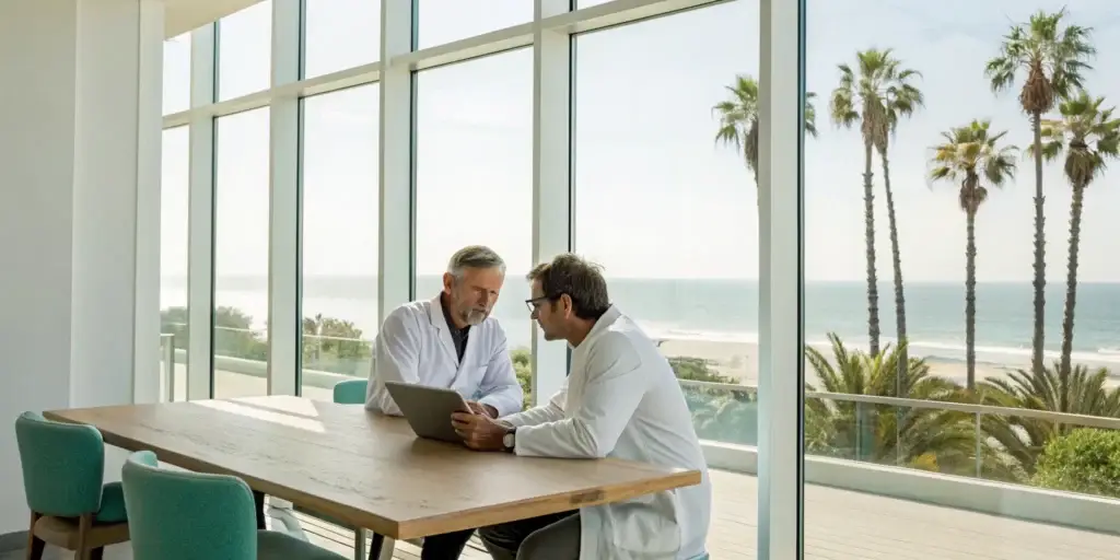 Doctors consulting at an erectile dysfunction clinic in Carlsbad.