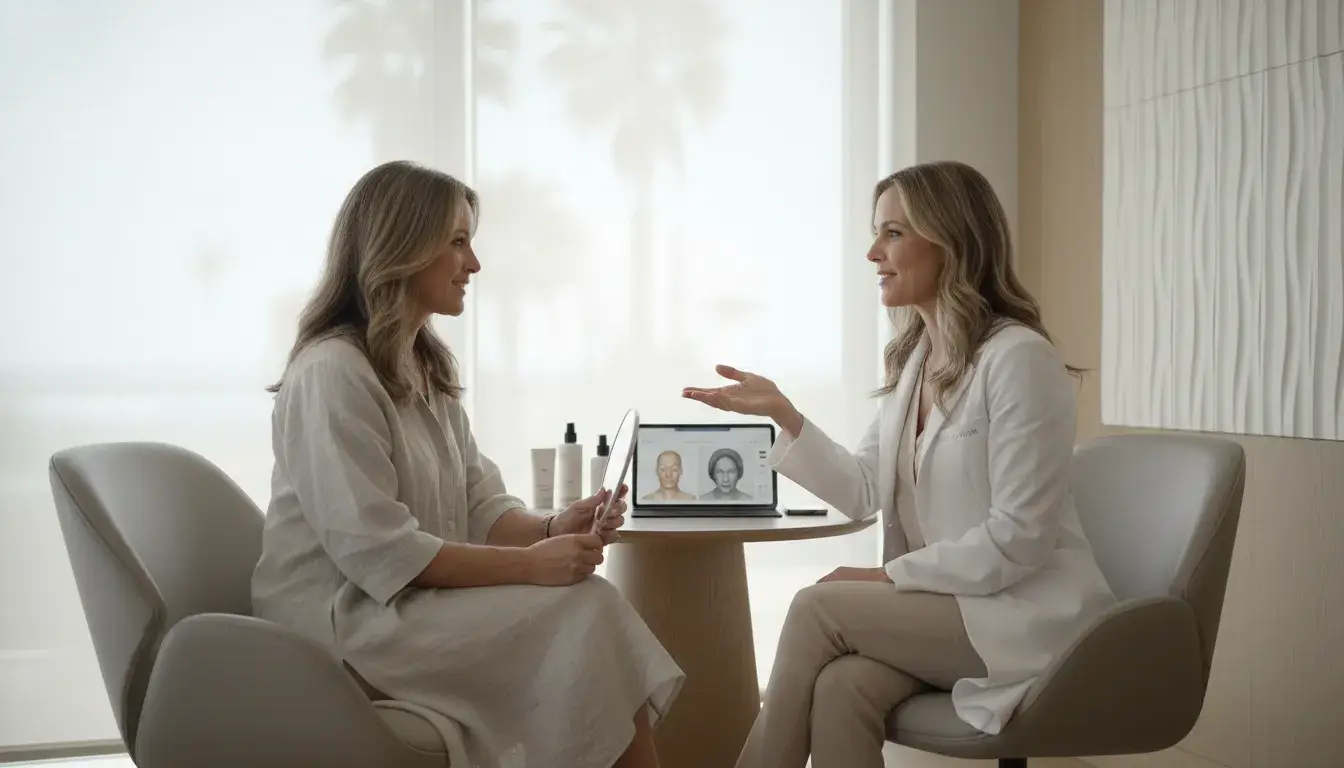 Physician-led aesthetic consultation for a Carlsbad patient