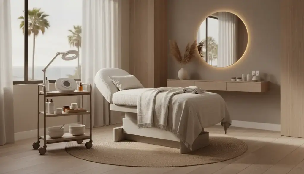 Modern treatment room for chemical peel San Diego consultation