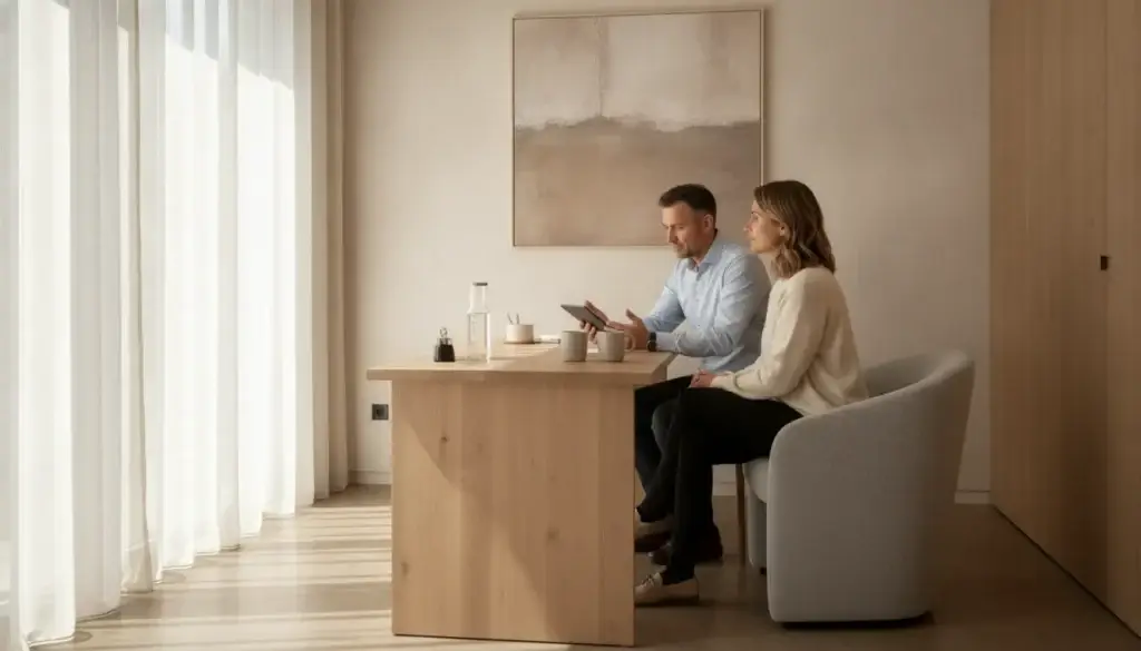 Patient speaking privately with a physician about StarFormer pelvic floor treatment